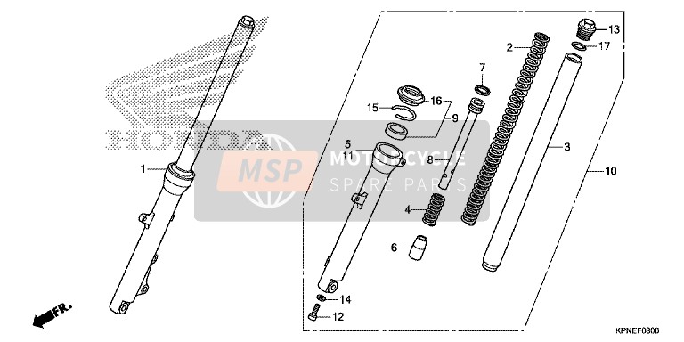 51490KRFH71, Seal Set, Fr. Fork (Chuan, Honda, 1